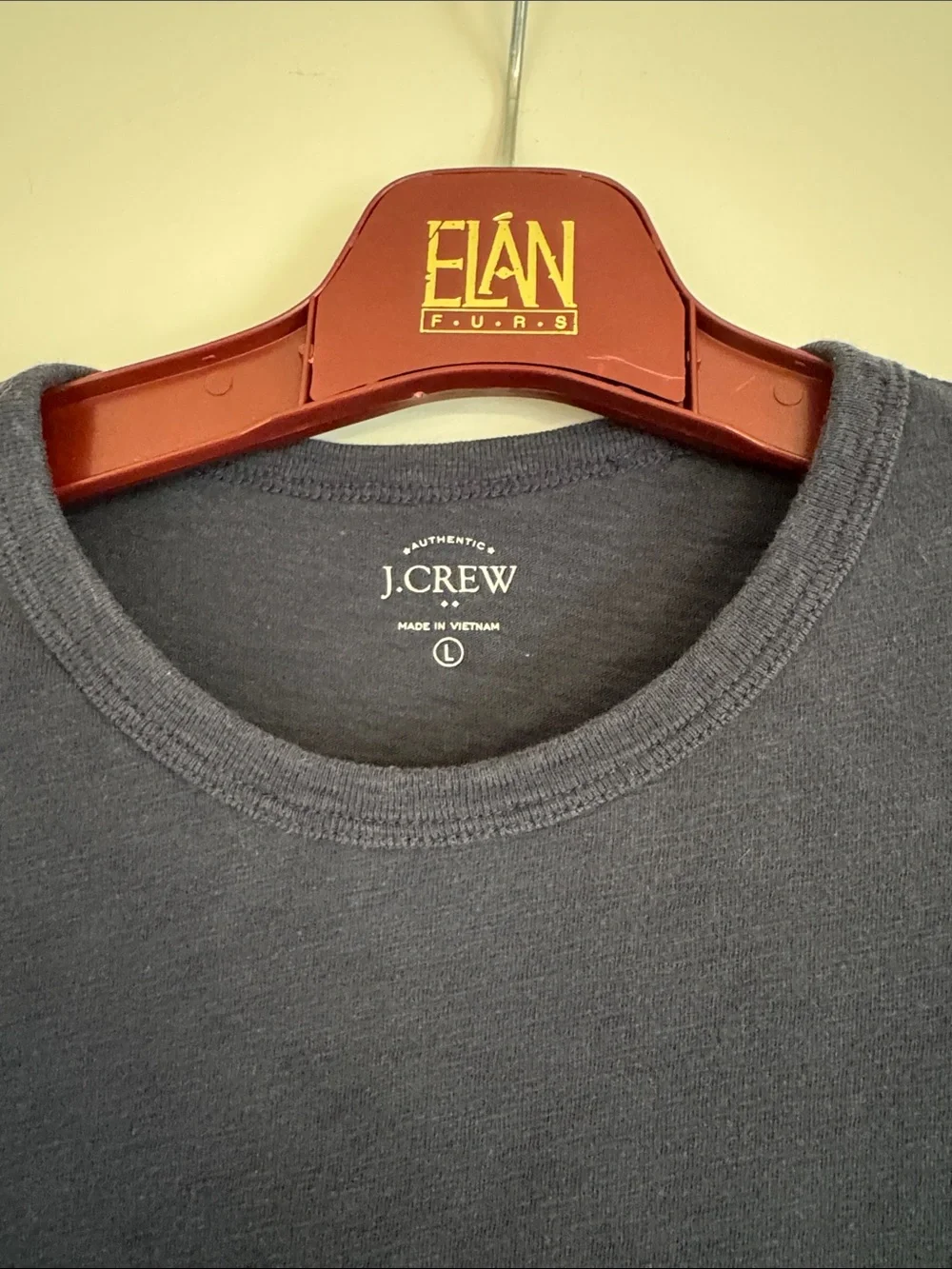 J. Crew Long-Sleeve Crewneck Shirt - Navy Blue Size L GUC